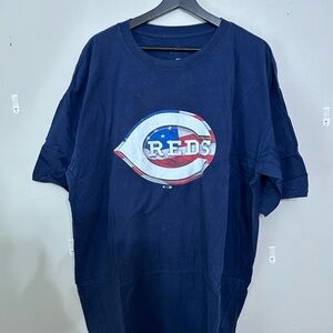 Fanatics Navy Blue Cincinnati Reds MLB Graphic Tee Size 2XLT